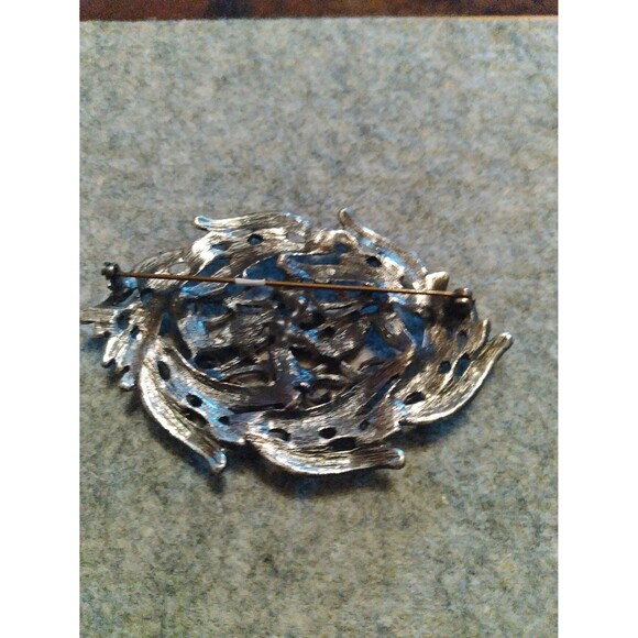 Vintage Turquoise Brooch Pin Silver Tone Statement Jewelry Gift‎ For Her - Picture 3 of 3
